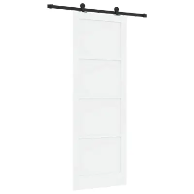 vidaXL Drsna vrata ORKDAL Bela 83 x 232 cm Masivno borovo les