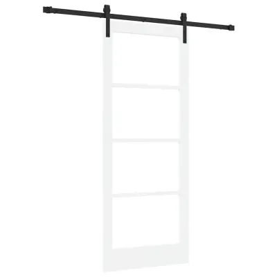 vidaXL Notranja vrata ORKDAL Bela 83 x 202 cm Masivno borovo les
