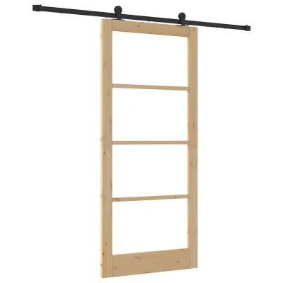 vidaXL Drsna vrata ORKDAL Rjava 93 x 211 cm Les in kovina