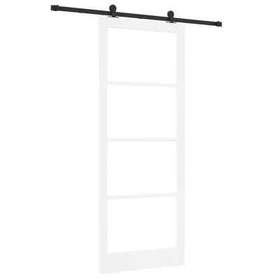 vidaXL Drsna vrata ORKDAL Bela 93 x 232 cm Les in kovina