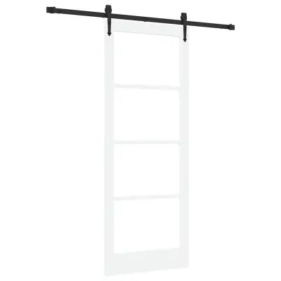 vidaXL Drsna vrata Bela 83 x 211 cm Les in kovina