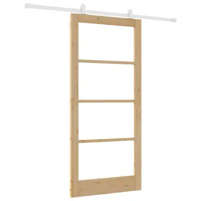 vidaXL Drsna vrata ORKDAL Rjava 93 x 202 cm Les in kovina