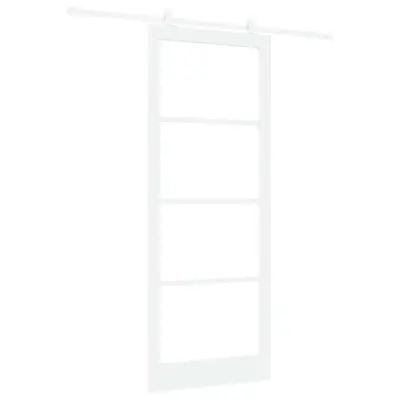 vidaXL Drsna vrata ORKDAL Bela 93 x 232 cm Les in kovina