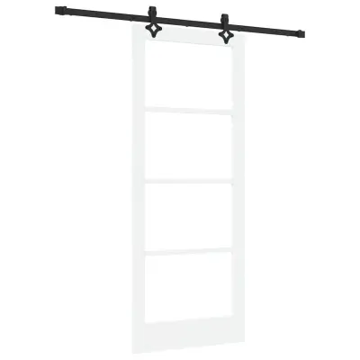 vidaXL Drsna vrata ORKDAL Bela 83 x 202 cm Les in kovina