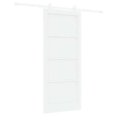 vidaXL Drsna vrata ORKDAL Bela 86 x 198,5 cm Trden borov les in jeklo