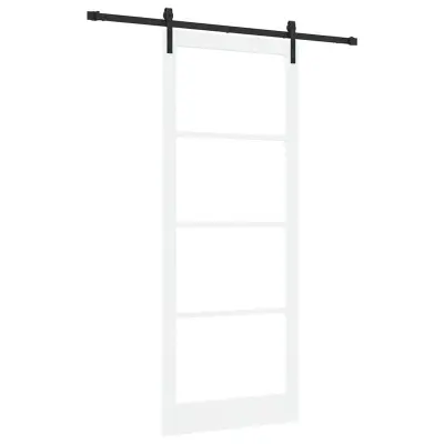 vidaXL Drsna vrata ORKDAL Bela 93 x 232 cm Trden borov les