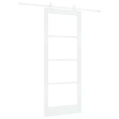 vidaXL Drsna vrata ORKDAL Bela 83 x 202 cm Les in kovina