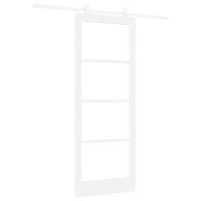 vidaXL Drsna vrata ORKDAL Bela 83 x 211 cm Les in kovina