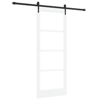 vidaXL Drsna vrata Bela 83 x 211 cm Les in kovina