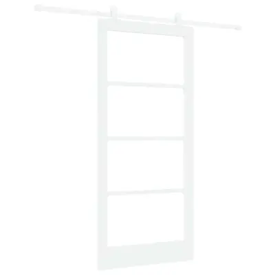 vidaXL Drsna vrata ORKDAL Bela 93 x 202 cm Les in kovina