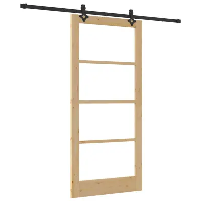 vidaXL Drsna vrata Drugo Rjava 93 x 202 cm Les in kovina