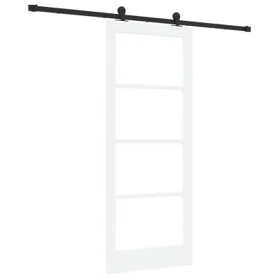 vidaXL Drsna vrata ORKDAL Bela 83 x 202 cm Les in kovina