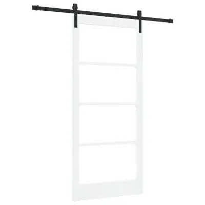 vidaXL Drsna vrata ORKDAL Bela 93 x 202 cm Trden borov les