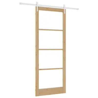 vidaXL Drsna vrata Rjava 93 x 232 cm Les in kovina