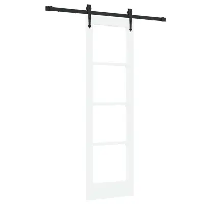 vidaXL Drsna vrata ORKDAL Bela 61 x 198.5 cm Les in kovina