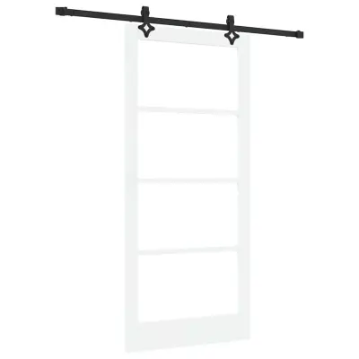 vidaXL Drsna vrata ORKDAL Bela 93 x 202 cm Les in kovina