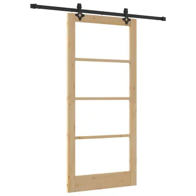 vidaXL Drsna vrata ORKDAL Rjava 93 x 202 cm Les in kovina