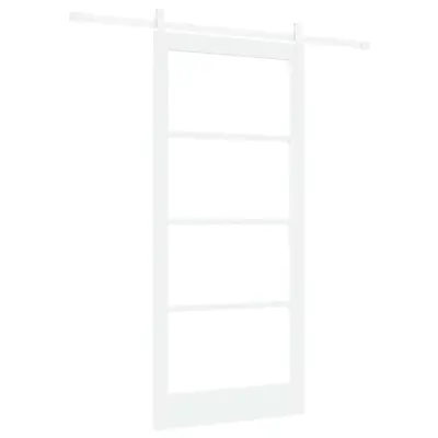 vidaXL Drsna vrata Bela 93 x 202 cm Les in kovina