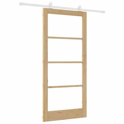 vidaXL Drsna vrata ORKDAL Rjava 93 x 202 cm Les in kovina