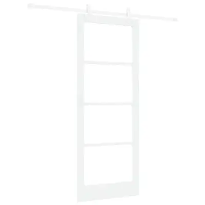 vidaXL Drsna vrata Bela 83 x 211 cm Les in kovina