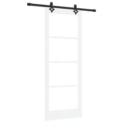 vidaXL Drsna vrata Drugo Bela 83 x 211 cm Les in kovina