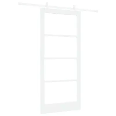 vidaXL Drsna vrata Bela 93 x 202 cm Les in kovina