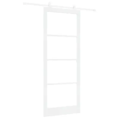 vidaXL Drsna vrata ORKDAL Bela 93 x 232 cm Les in kovina
