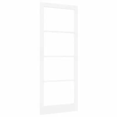 vidaXL Notranja vrata z steklom ORKDAL Bela 93 x 232 cm