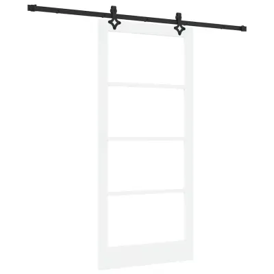 vidaXL Drsna vrata Drugo Bela 93 x 202 cm Les in kovina