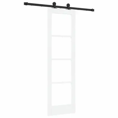 vidaXL Drsna vrata ORKDAL Bela 61 x 198.5 cm Les in kovina