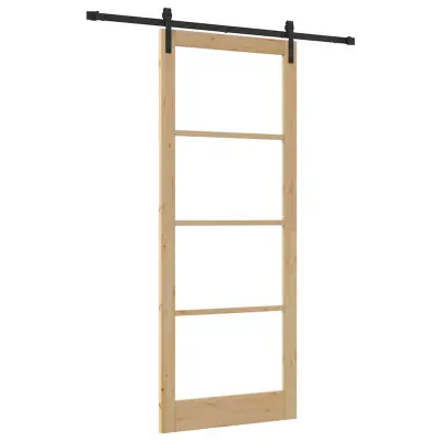 vidaXL Drsna vrata ORKDAL Rjava 93 x 232 cm Trden borov les