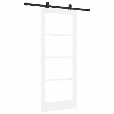 vidaXL Drsna vrata ORKDAL Bela 83 x 202 cm Les in kovina