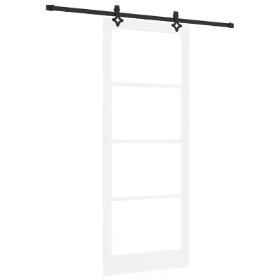 vidaXL Drsna vrata ORKDAL Bela 93 x 232 cm Les in kovina
