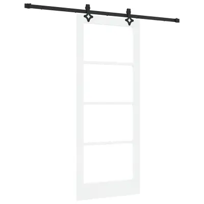 vidaXL Drsna vrata ORKDAL Bela 83 x 202 cm Les in kovina