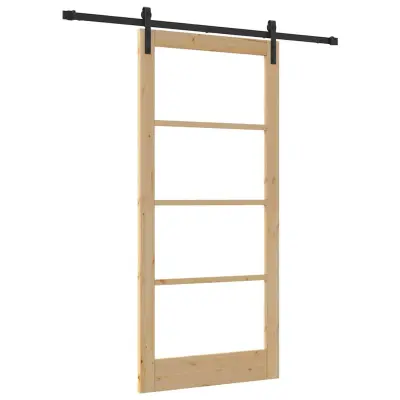 vidaXL Drsna vrata ORKDAL Rjava 93 x 202 cm Trden borov les
