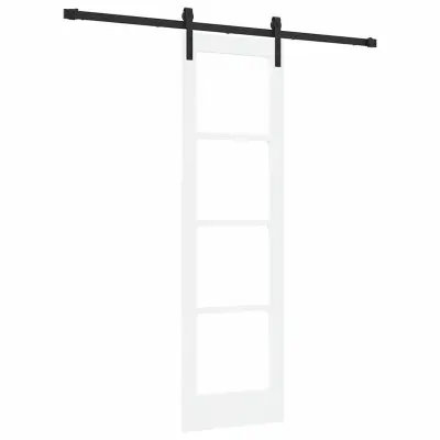vidaXL Drsna vrata ORKDAL Bela 61 x 198.5 cm Trden borov les
