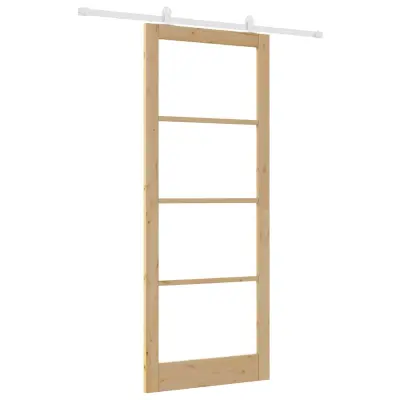 vidaXL Drsna vrata ORKDAL Rjava 93 x 232 cm Les in kovina