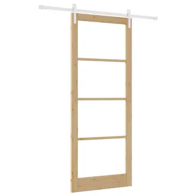 vidaXL Drsna vrata ORKDAL Rjava 93 x 232 cm Trden borov les