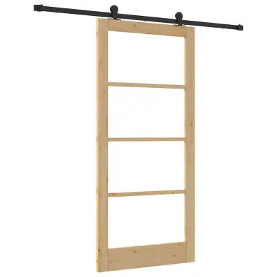 vidaXL Drsna vrata ORKDAL Rjava 93 x 202 cm Les in kovina