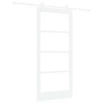 vidaXL Drsna vrata ORKDAL Bela 93 x 202 cm Les in kovina