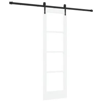 vidaXL Drsna vrata ORKDAL Bela 61 x 198.5 cm Les in kovina