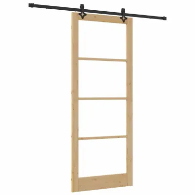 vidaXL Drsna vrata Drugo Rjava 93 x 232 cm Les in kovina