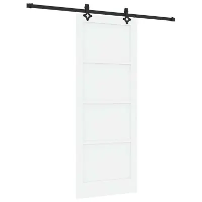 vidaXL Drsna vrata Bela in črna 83 x 211 cm