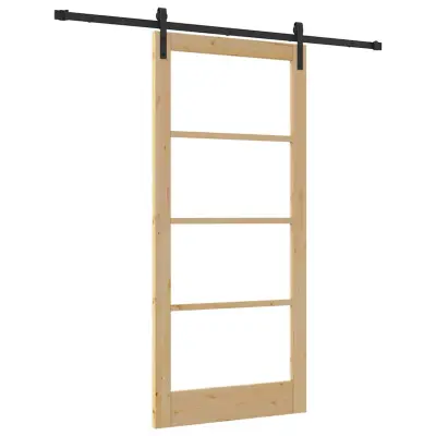 vidaXL Drsna vrata ORKDAL Rjava 93 x 202 cm Trden borov les