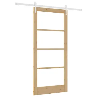 vidaXL Drsna vrata Rjava 93 x 202 cm Les in kovina