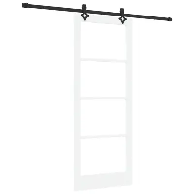 vidaXL Drsna vrata Drugo Bela 83 x 211 cm Les in kovina