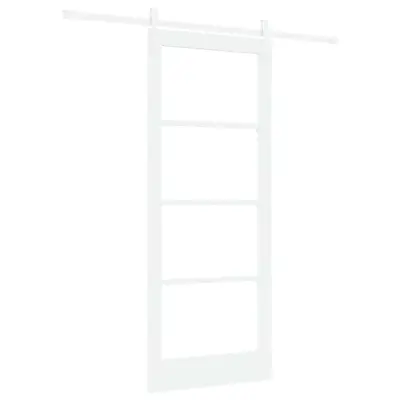 vidaXL Drsna vrata Bela 83 x 202 cm Les in kovina