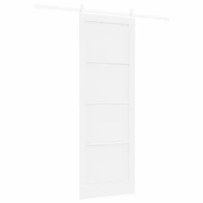 vidaXL Drsna vrata ORKDAL Bela 83 x 232 cm Masivno borovo les