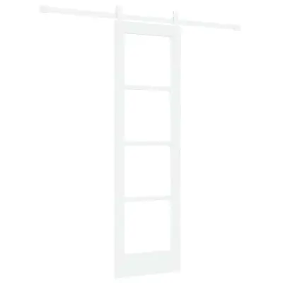 vidaXL Drsna vrata Bela 61 x 198.5 cm Les in kovina