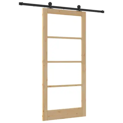vidaXL Drsna vrata ORKDAL Rjava 93 x 202 cm Les in kovina